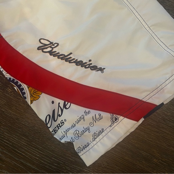 Budweiser King of Beers Swim Trunks Authentic Anheuser Busch Board Shorts Sz 32 - Picture 4 of 13
